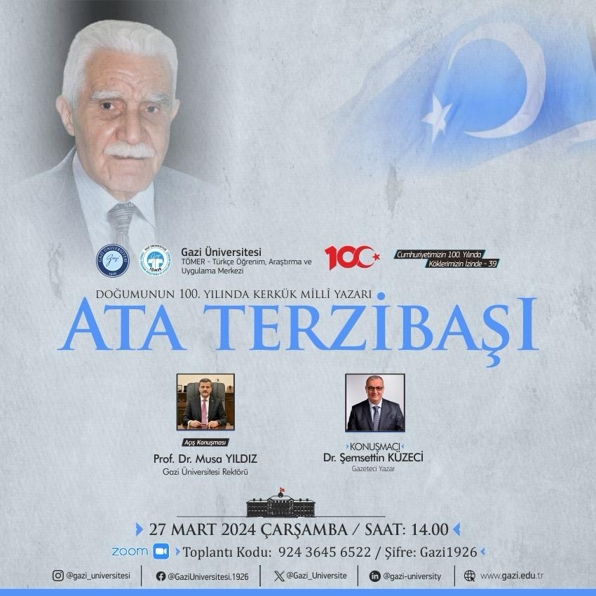 Kerkük’ün Milli Yazarı Ata Terzibaşı-Gazi Üniversitesi programı